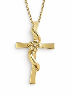 10K Gold Cross Necklace (Peru)